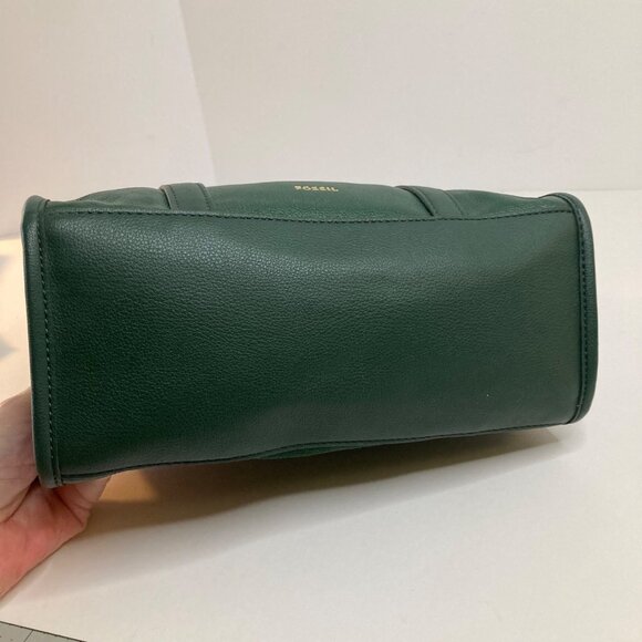 Fossil Green Leather Satchel - Picture 7 of 11